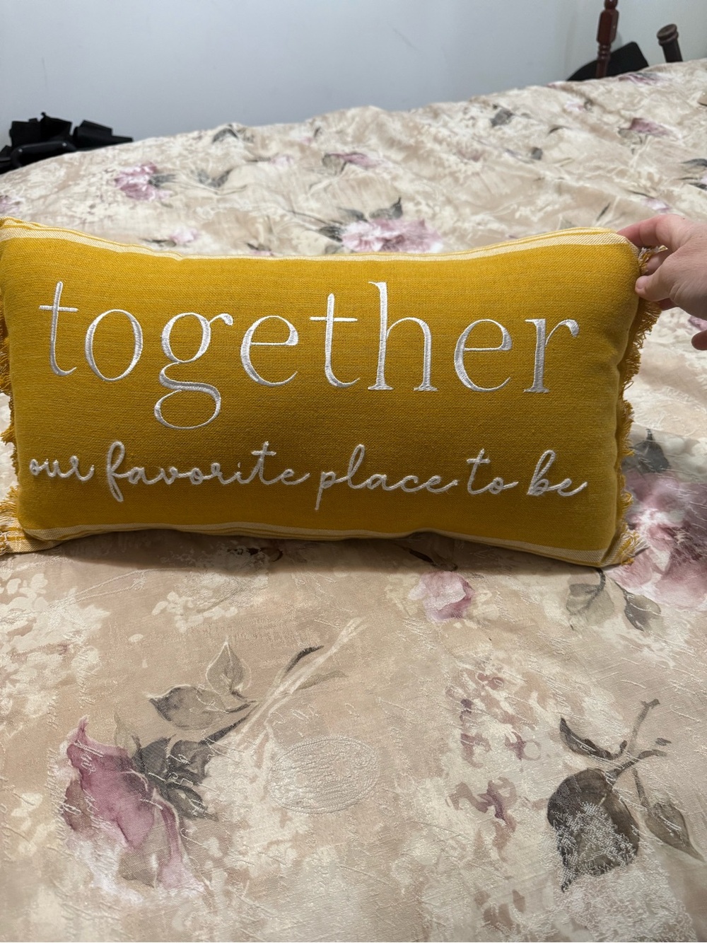 Mustard Yellow 'Together' Accent Pillow - Home Accents